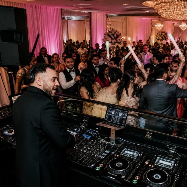 DJ performing at a wedding reception